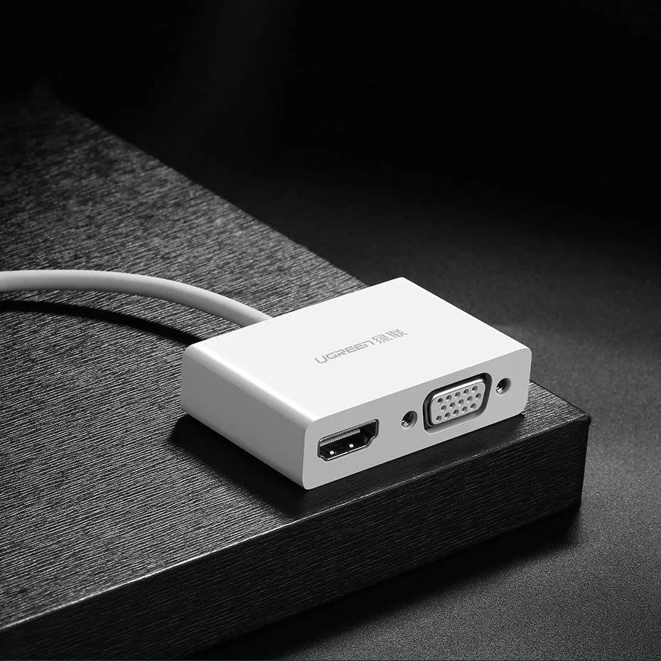 UGREEN Adapter Video Converter USB-C to HDMI & VGA White (MM123) (1).webp