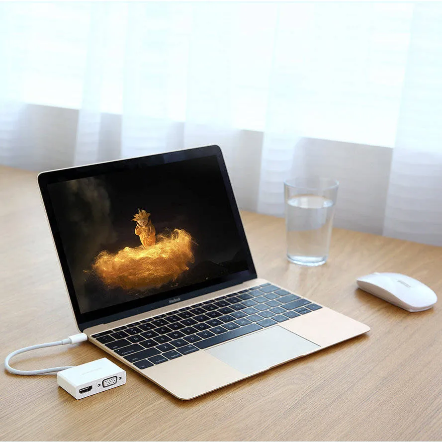 UGREEN Adapter Video Converter USB-C to HDMI & VGA White (MM123) (7).webp