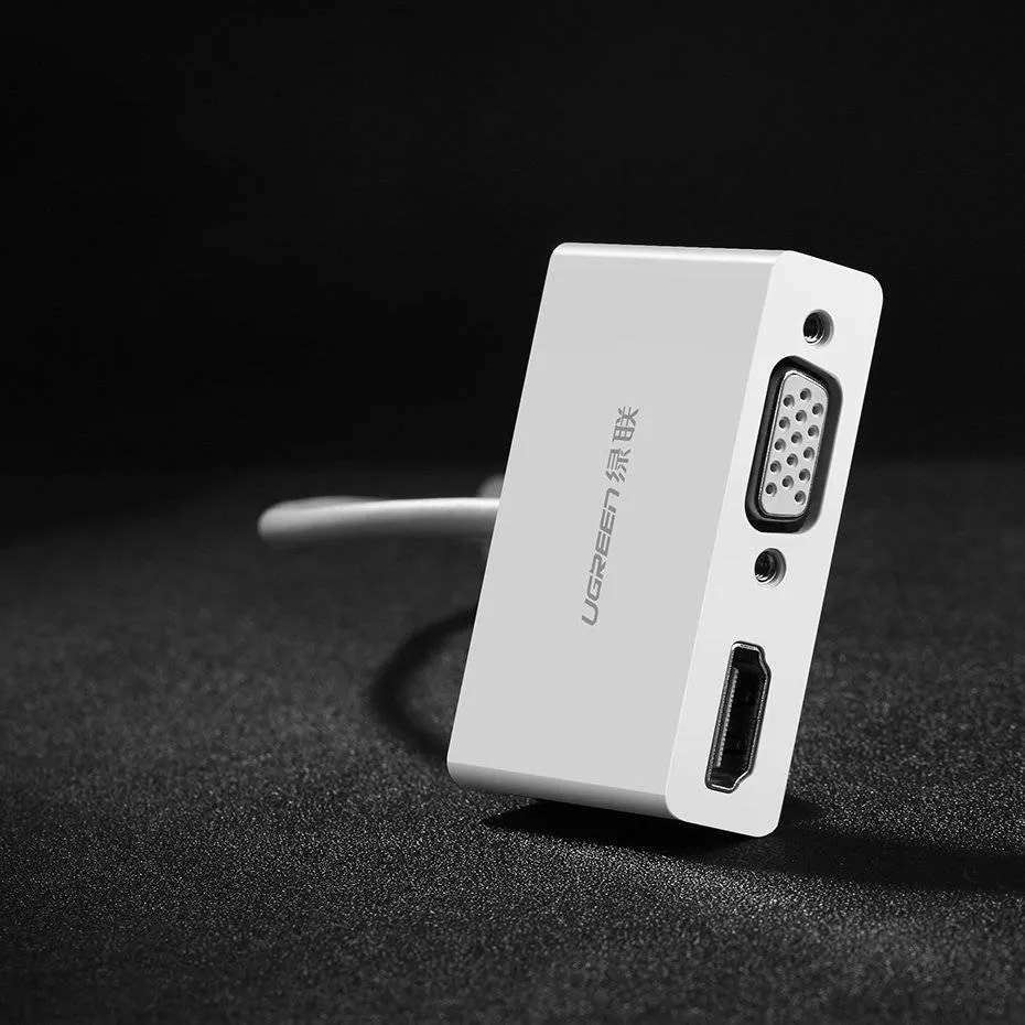 UGREEN Adapter Video Converter USB-C to HDMI & VGA White (MM123) (5).webp