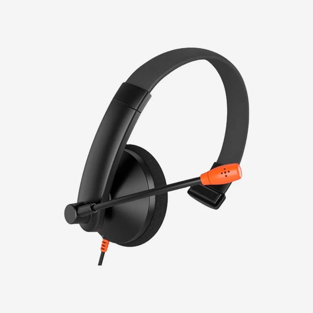 Meetion HP002U Single Headset Noise Cancelling Mic USB 1.8m Black-2.webp