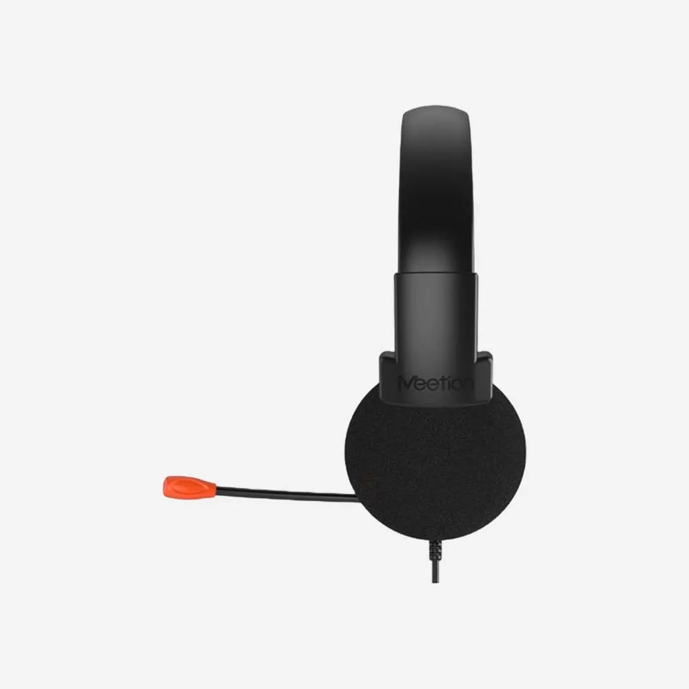 Meetion HP002U Single Headset Noise Cancelling Mic USB 1.8m Black-4.webp