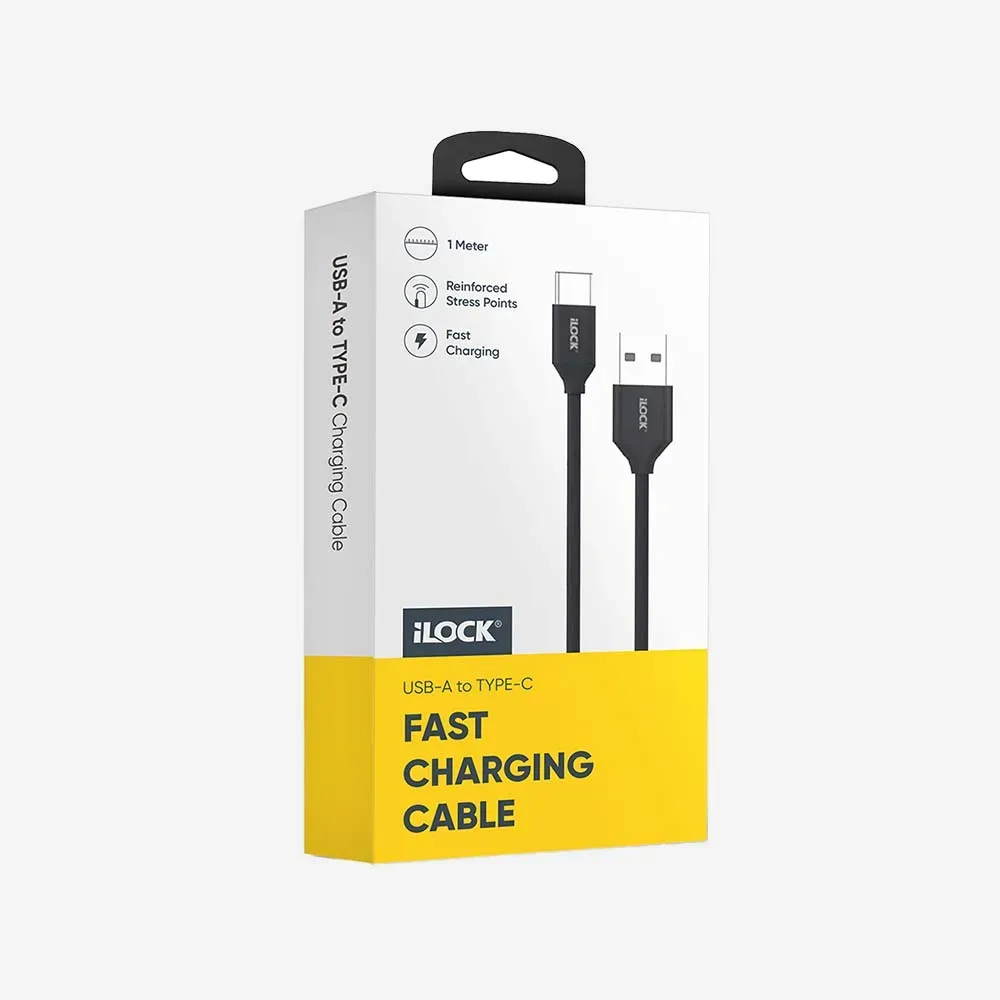 [5087] iLOCK USB-A to Type-C 25W Cable Fast Charging Data Sync 1m.webp