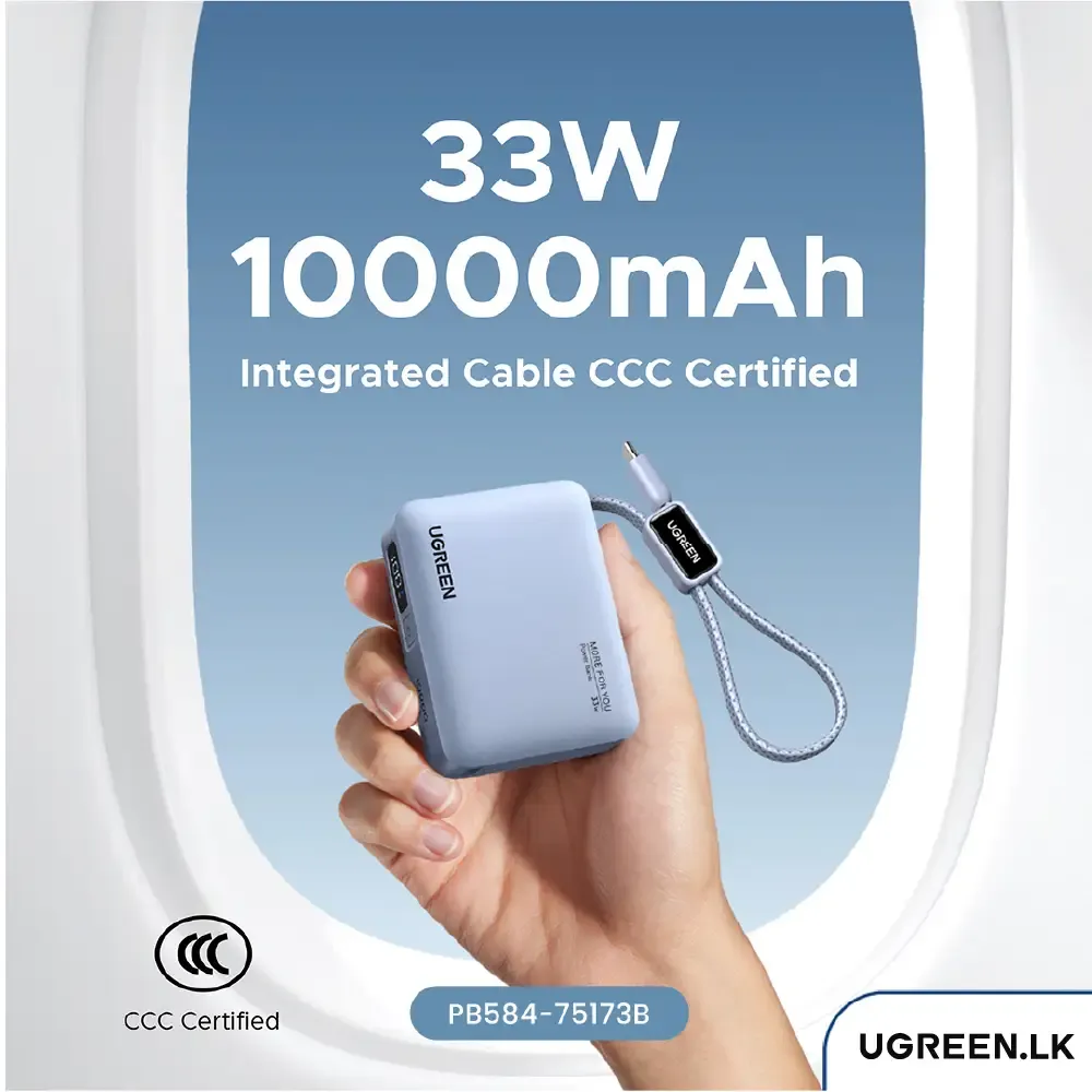 UGREEN-10000mAh-33W-Fast-Charging-Power-Bank-With-Type-C-Cable-75173B-PB584-Ugreen-Sri-lanka-ugreen.lk_4.webp