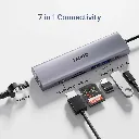 Rapoo XD71 USB-C 7 in 1 Multifunction Docking Station Silver Grey.webp
