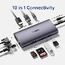 Rapoo XD101 USB-C 10 in 1 Multifunction Docking Station Silver Grey.webp