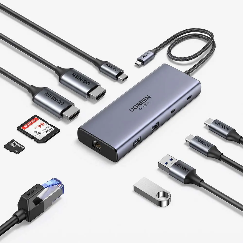 UGREEN 45380 10 in 1 4K HDMI USB-C Hub Adapter.webp