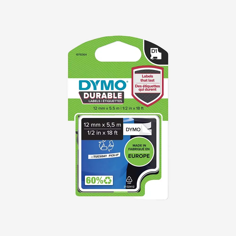 Ribbon DM1 12mm Black On White