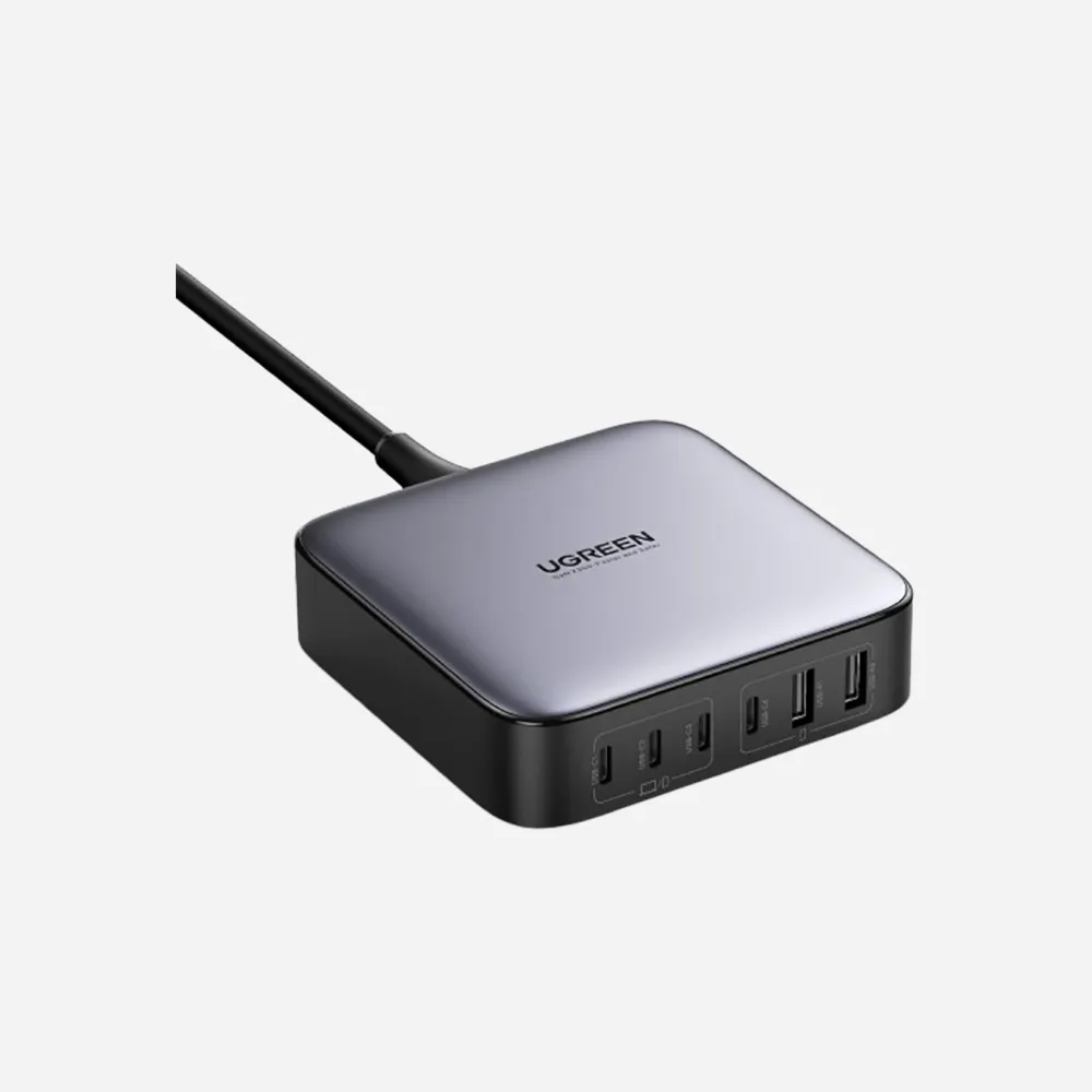 UGREEN Nexode CD271 200W GaN Desktop Fast Charger with Power Delivery – 4x USB-C, 2x USB-A (40914)