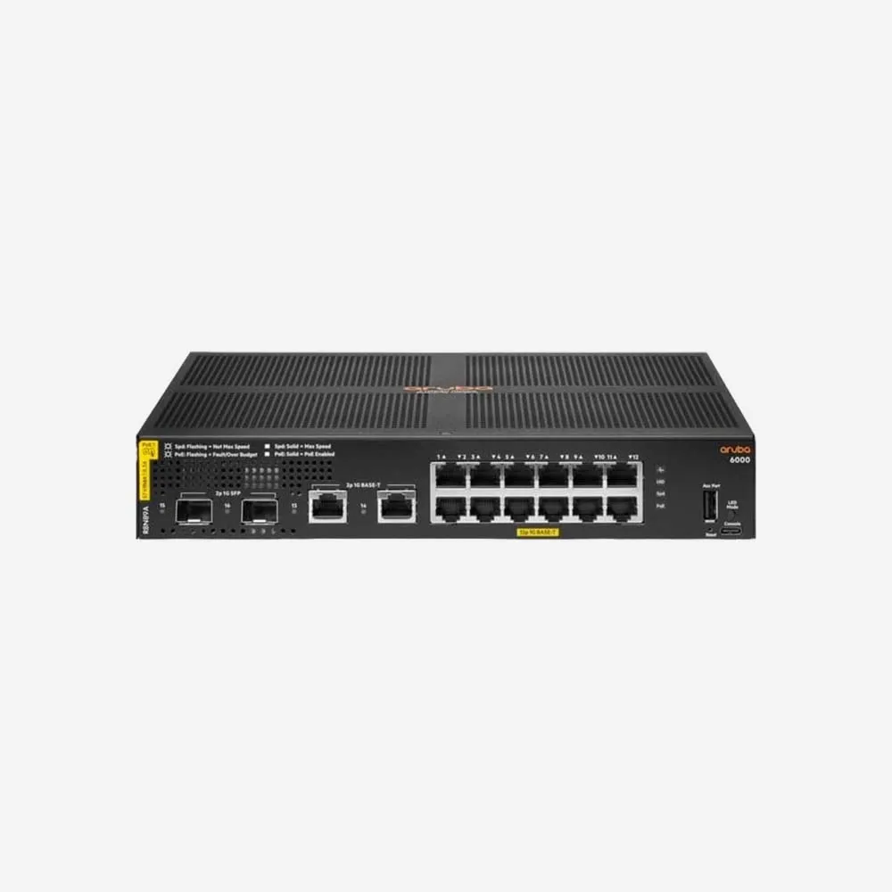 Aruba R8N89A CX 6000 12G Class4 PoE 2G/2SFP 139W Switch