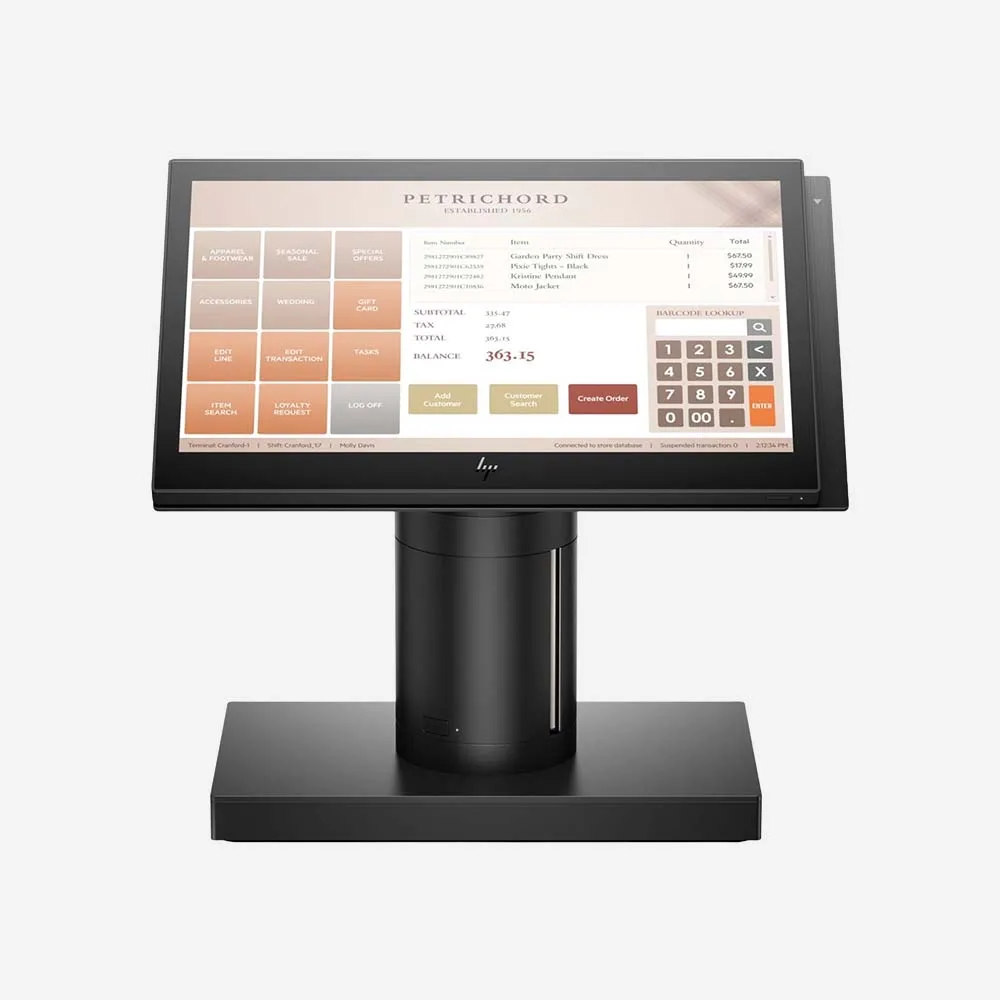 HP ElitePOS G1 14" Touchscreen All-in-One POS System - Black