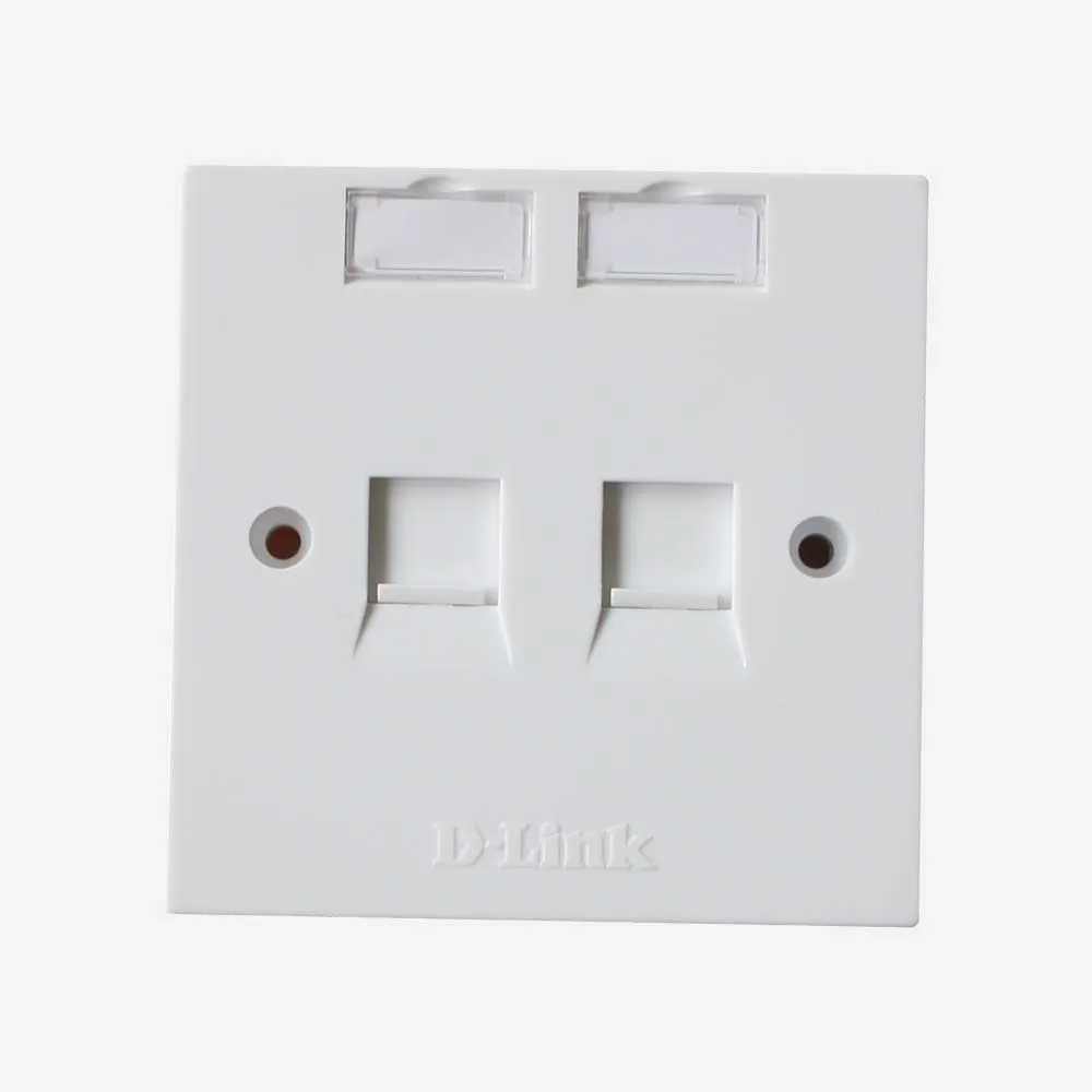 D-Link NFP-0WHI32 Dual Ports US Type Face Plate with Shutter