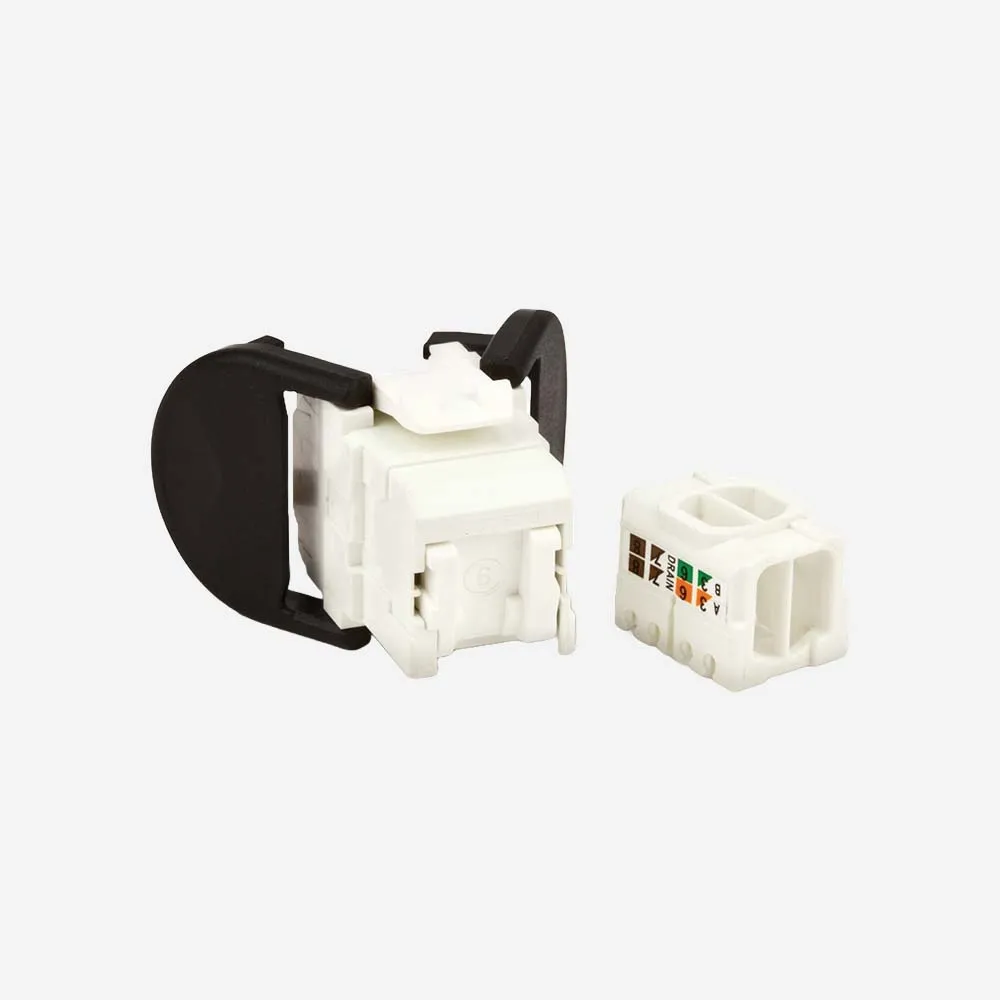 Corning V250U Jack RJ45 Vol Cat6 BP480 Unshielded VOLOCK6UHV White