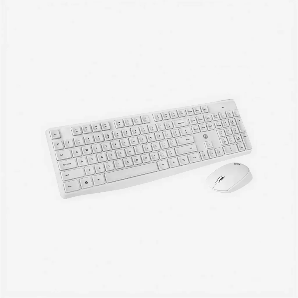 HP CS10 2.4GHz Wireless Keyboard and Mouse Combo USB Receiver - White