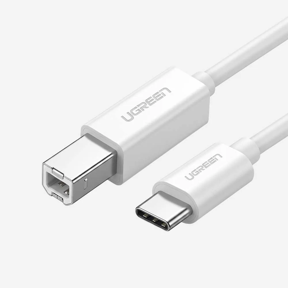 [40417] UGREEN 40417 USB-C to USB-B Printer Cable 1.5m White