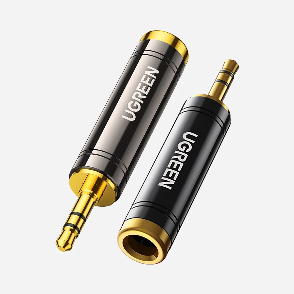 [60711] UGREEN AV168 3.5mm Male to 6.35mm Female Pure Copper Adapter (60711)