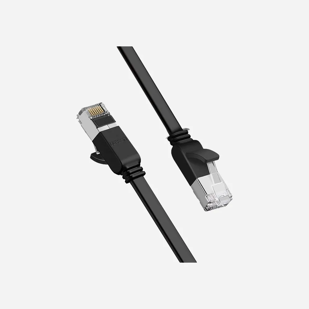 [50184] UGREEN NW101 Cat 6 UTP 1m Ethernet Flat Cable Black (50184)