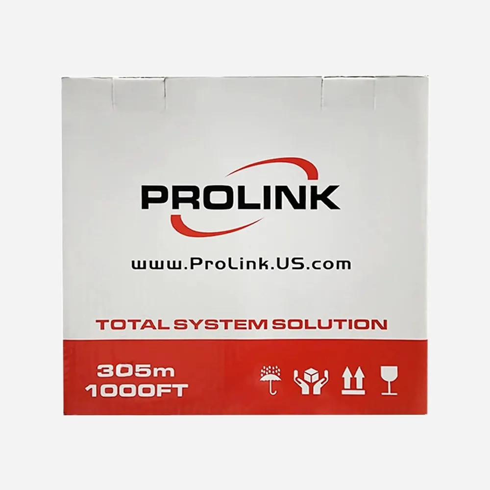 ProLink CAT6 U/UTP CABLE 4 PAIR 23AWG Orange RIB 305m
