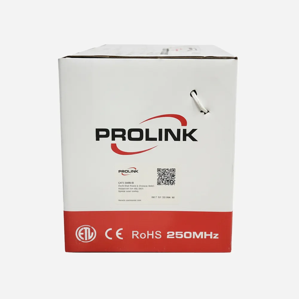 ProLink CAT6 U/UTP CABLE 4 PAIR 23AWG LSZH White RIB 305m