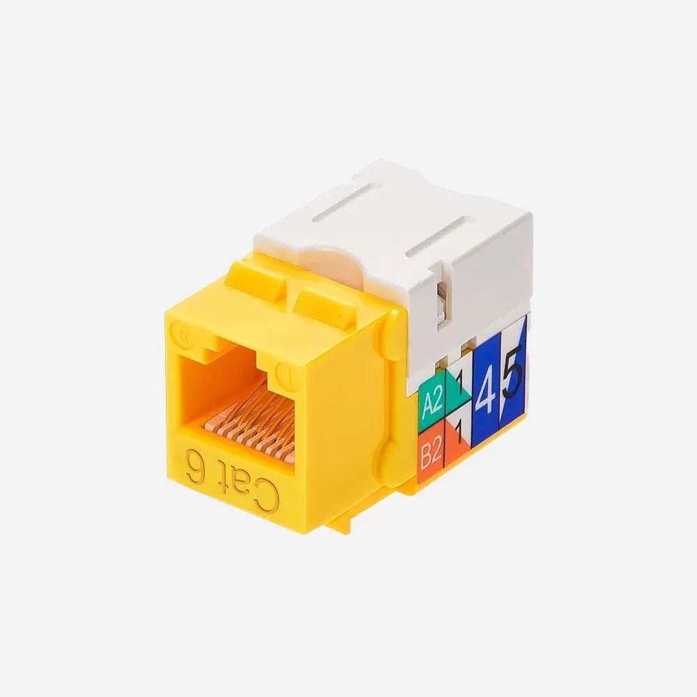 ProLink 1G Rotating Toolless Connection Module Cat6 UTP - Yellow