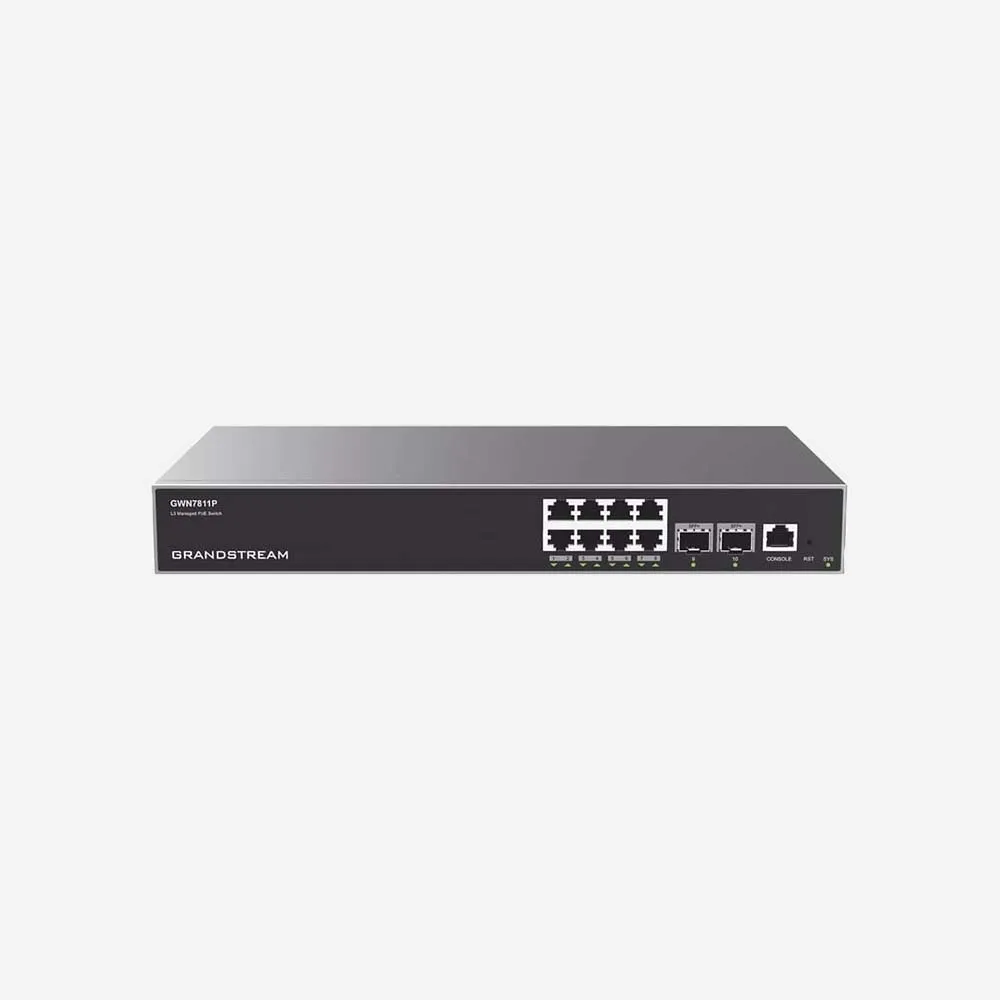 Grandstream GWN7811P 8-Ports Layer 3 Managed Network Switch