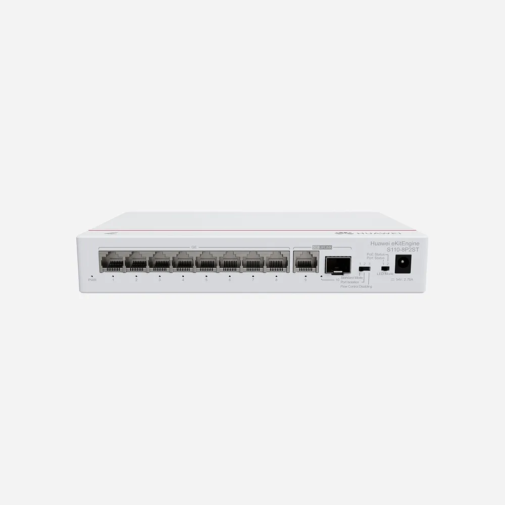 [98012269] Huawei eKitEngine S110-8P2ST 8 Ports PoE+ Unmanaged Switch
