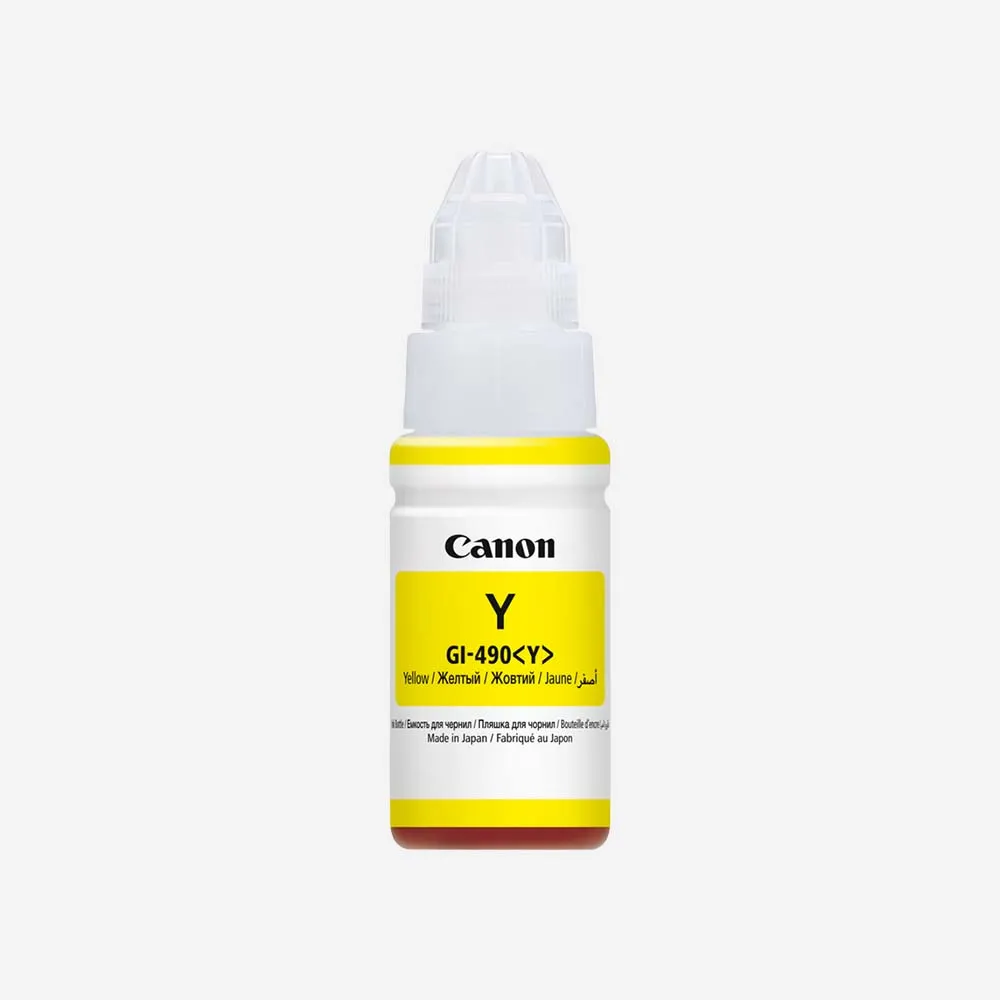 Premium Refill Ink Bottle GI490 70ml Canon Yellow