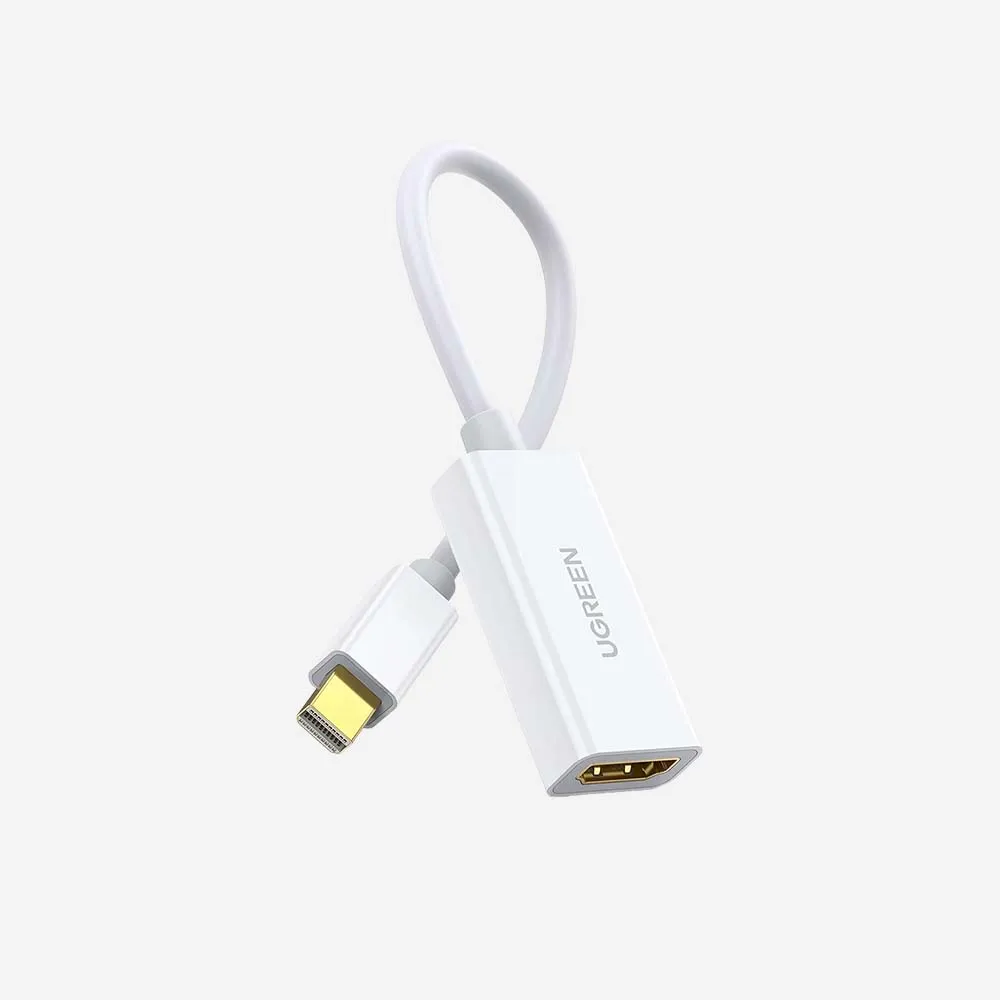 [10460] UGREEN 10460 Mini Display Port to HDMI Adapter  Male to Female White