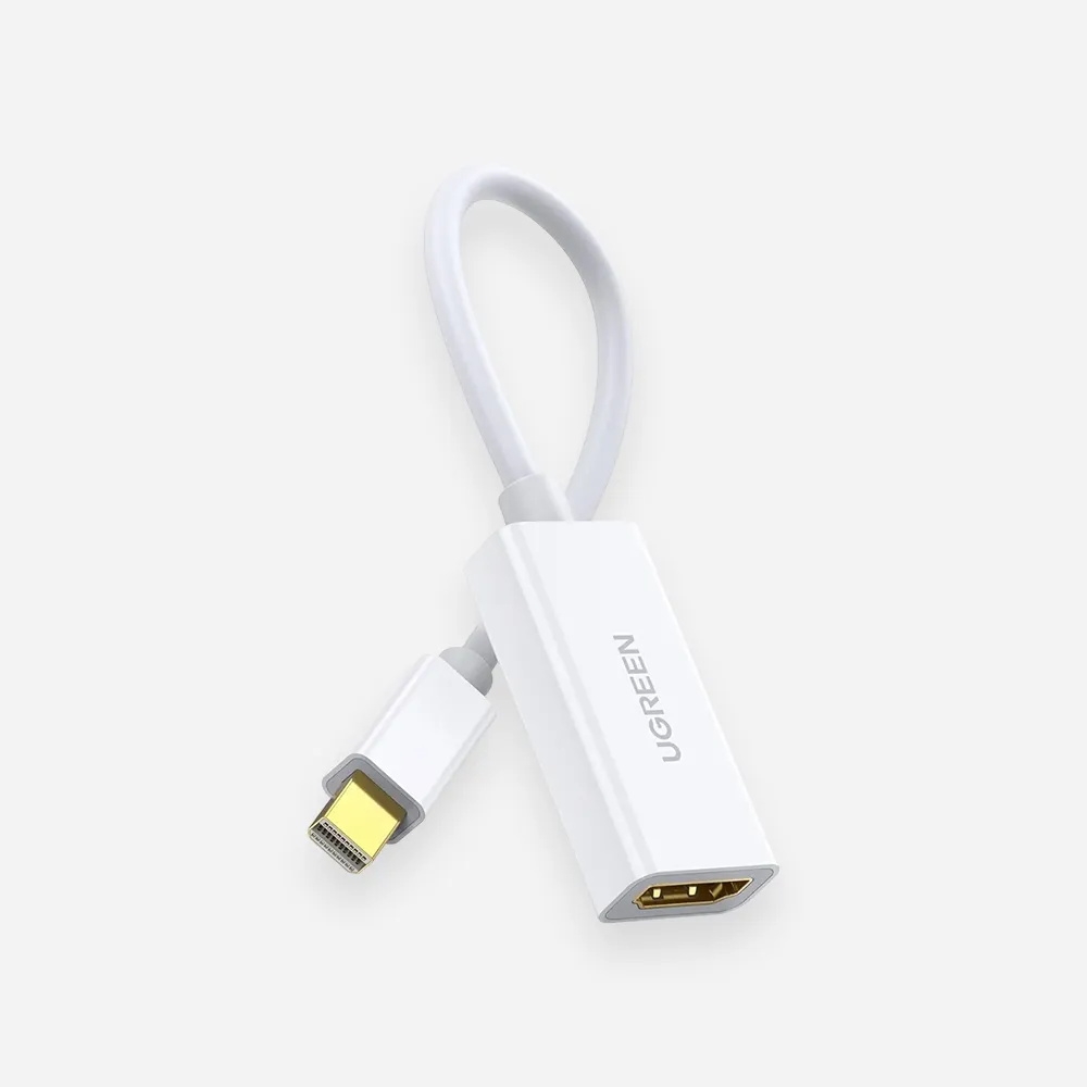 UGREEN Mini DisplayPort to HDMI Adapter – Male to Female White (10460)