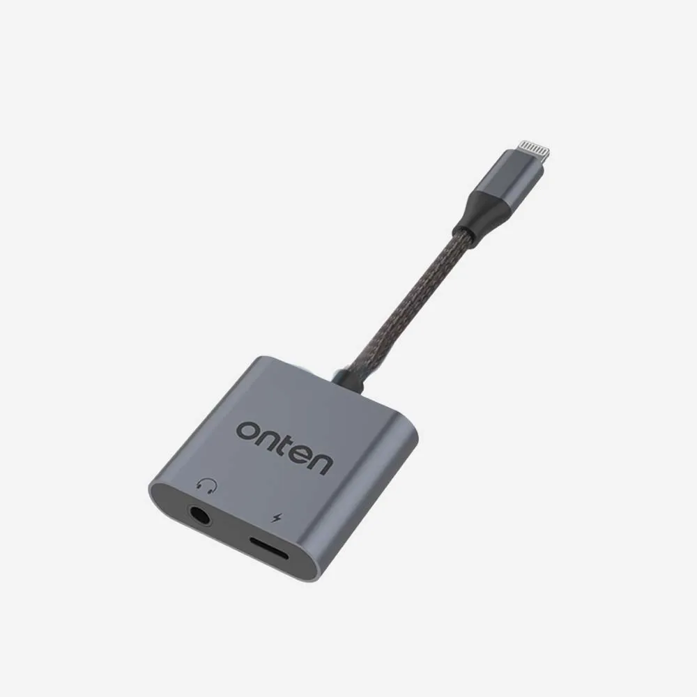 Onten OTN-132 2 in 1 Lightning to Audio Adapter With Charging