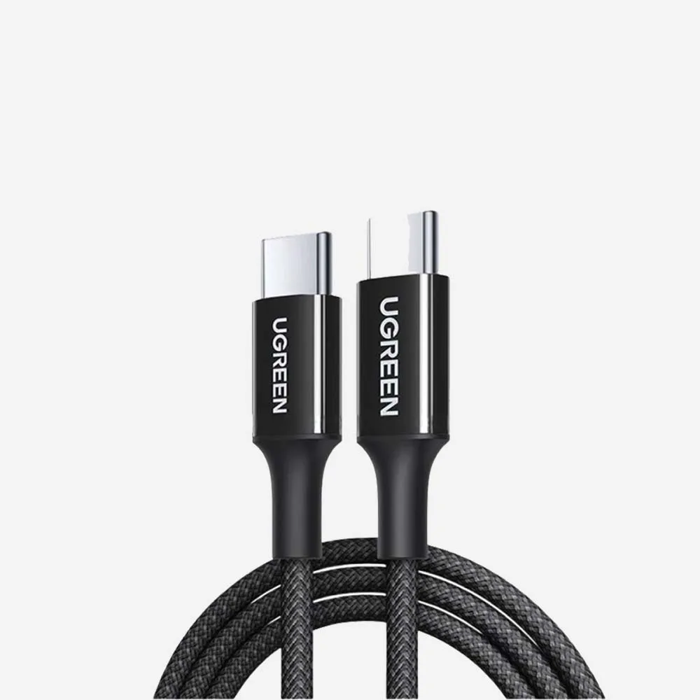 [65249] UGREEN 65249 L502 USB-C to USB-C 100W PD Fast Charging Braided Cable, 1m Black