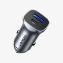 UGREEN 40858 CD130 30W Car Charger Dual Port USB-A + USB-C PD  Gray