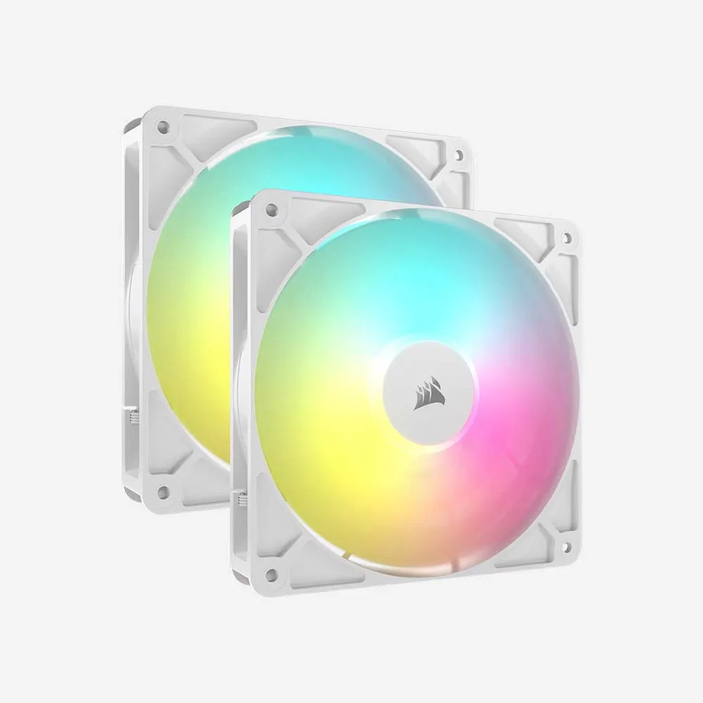 Corsair RS140 ARGB 140mm PWM Cooling Fan Dual Pack – White