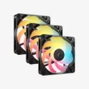 CORSAIR RS120-R ARGB 120mm PWM Reverse Airflow Cooling Fan Triple Pack Black