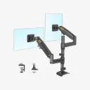 North Bayou H180 Dual Monitor Mount Gas Spring Arm 17–27 inch Full Motion