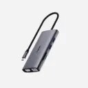 Rapoo XD101 USB-C 10 in 1 Multifunction Docking Station Silver Grey
