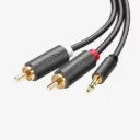 UGREEN 10512 AV102 3.5mm to 2 RCA Audio Cable, 3m – Gray