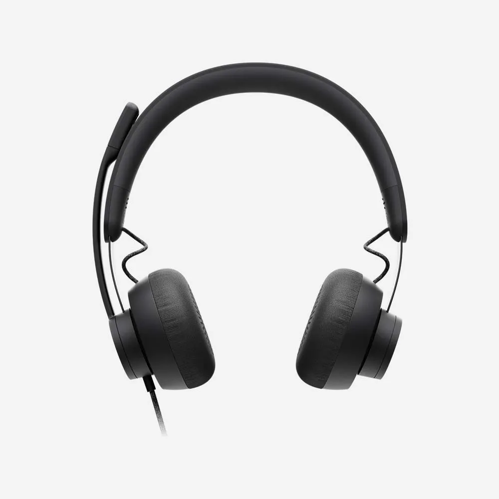 Logitech Zone Wired USB Headset with Noise-Canceling Microphone – Black (981-000875)