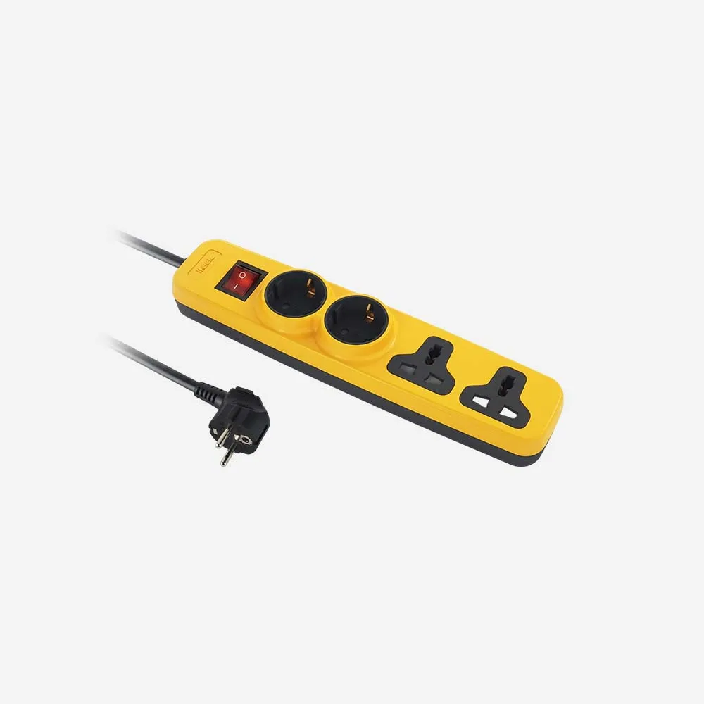 [5028] iLOCK Power Strip 2MK 2Schuko outlets 2m Black