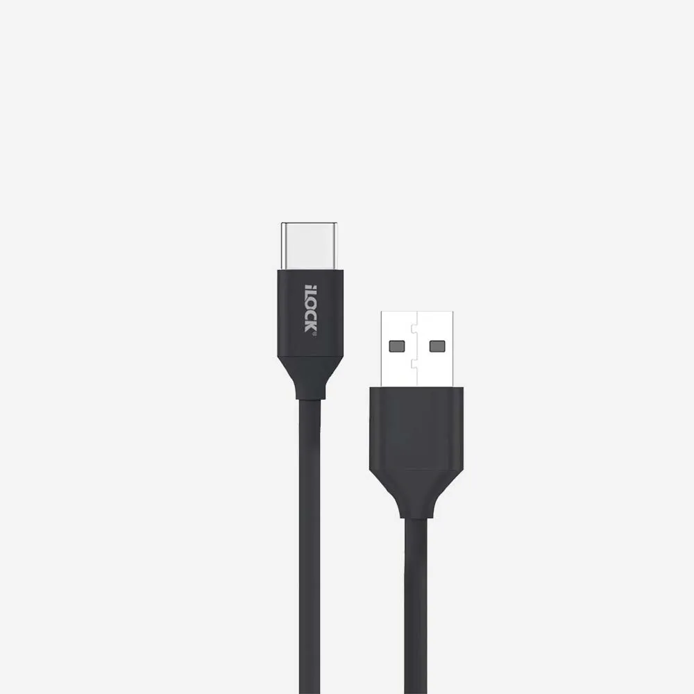 iLOCK USB-A to Type-C 25W Cable Fast Charging Data Sync 1m