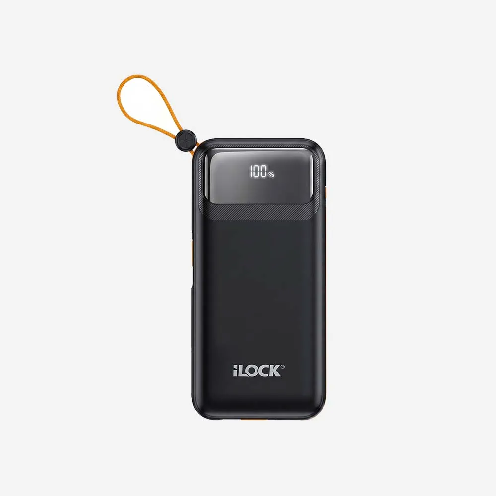 [5098] iLOCK 5098 Power Bank 10,000mAh Four Ports LED Display Fast Charging Side Cables