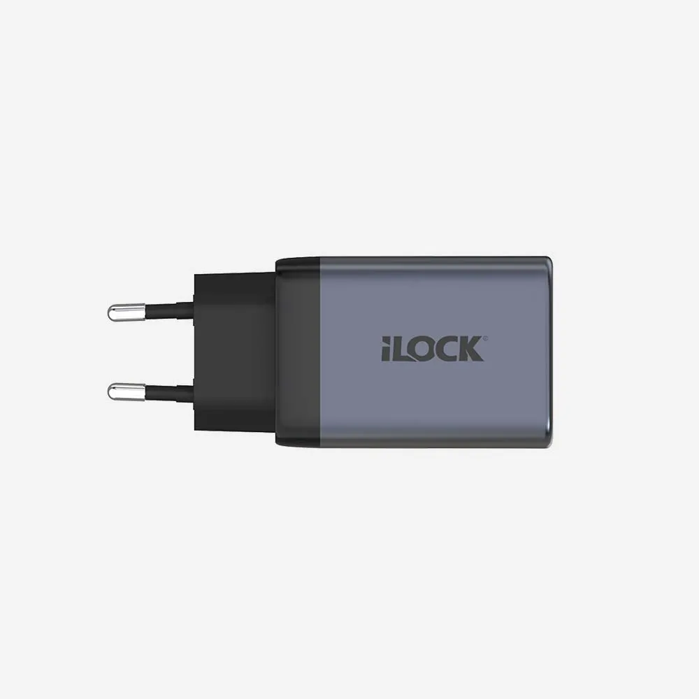 [5148] iLOCK 5148 Wall Fast Charger 65W 2USB-C USB-A