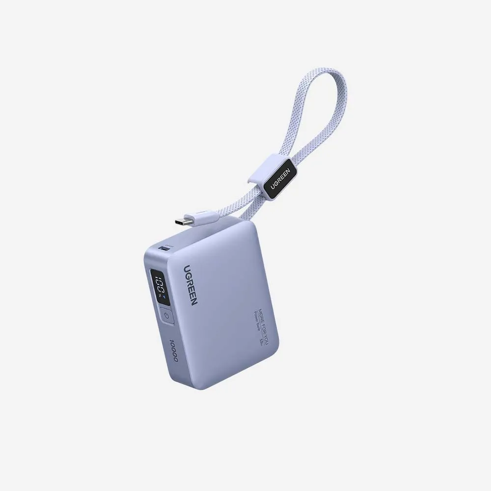 [75173B] UGREEN PB584 10000mAh 33W Fast Charging Power Bank With Type C Cable 75173B