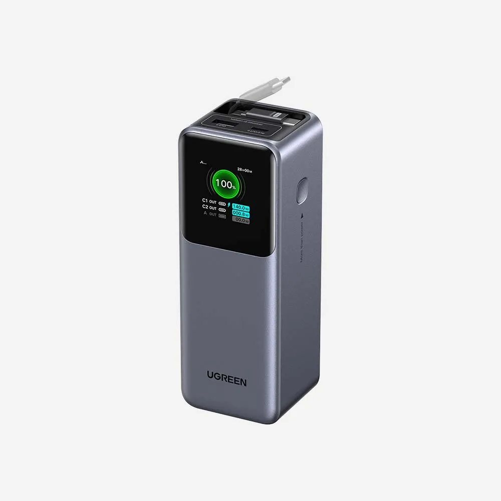 [55987B] UGREEN 55987B PB726 20000mAh 165W Power Bank with Retractable Cable