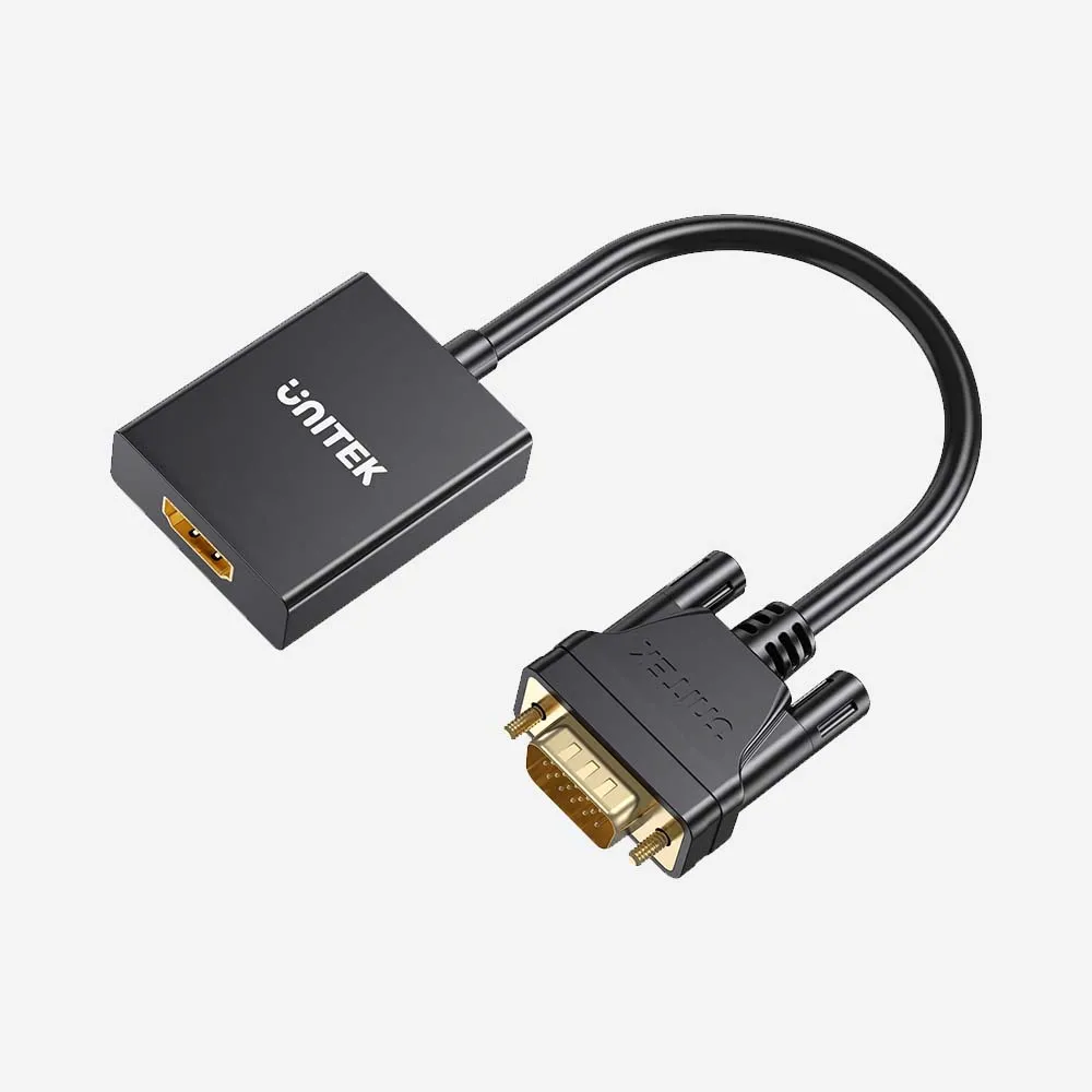 UNITEK VGA to HDMI With Power & Audio Output Converter