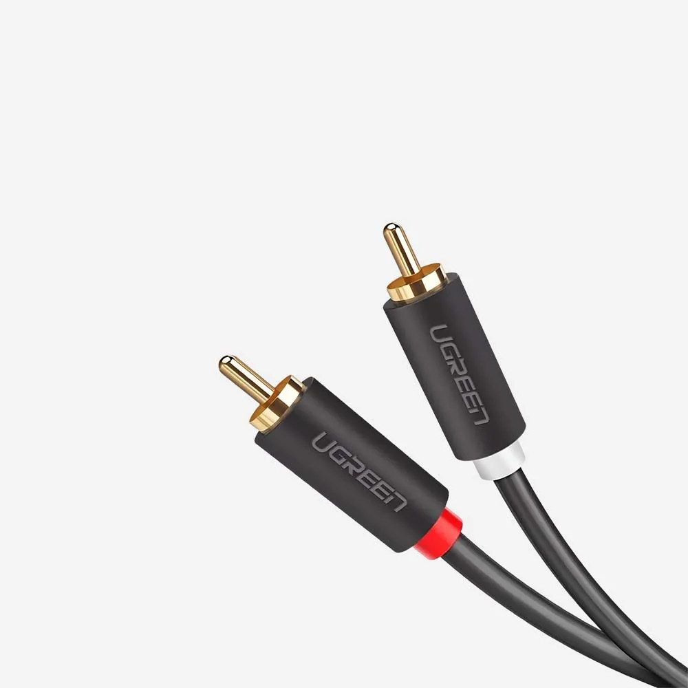 [10520] UGREEN 10520 2RCA Male to 2RCA Male Cable 5m Black