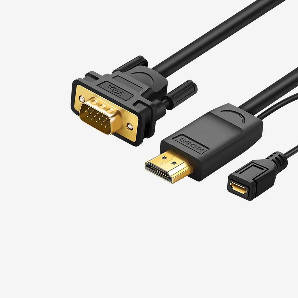 UGREEN 30449 HDMI to VGA Converter Cable 1.5m (Black)