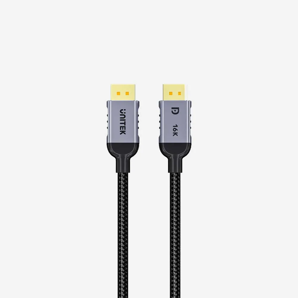 UNITEK 3m DisplayPort 2.1 Cable 16K 60Hz 8K
120Hz Grey