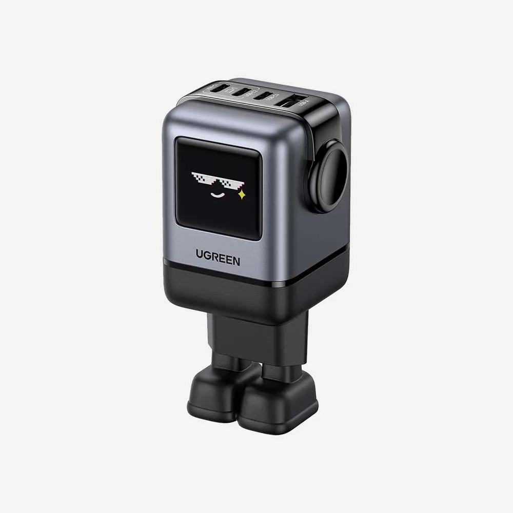 [45515B] UGREEN 45515B 100W Robot GaN Fast Charger – Gray