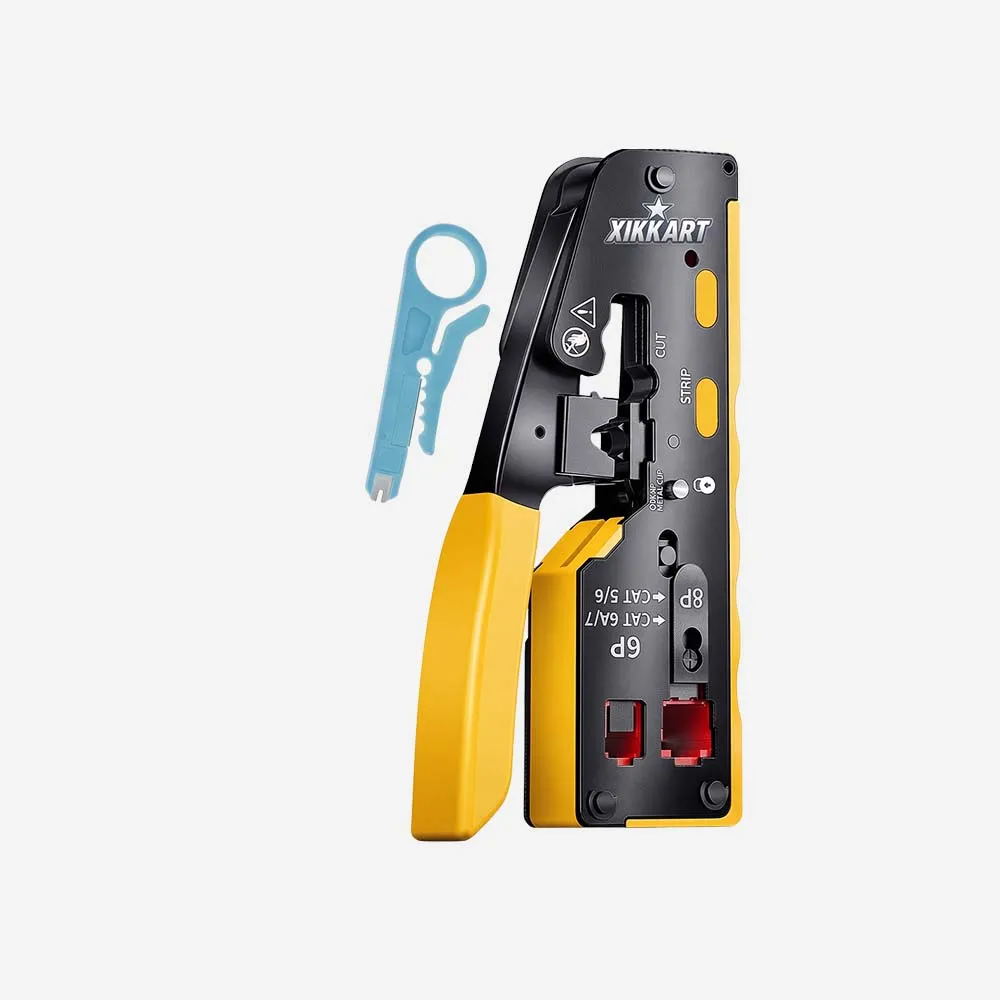 Crimping Tool RJ45C CAT7 Pass Through Kit+Cutter+RJ45 box