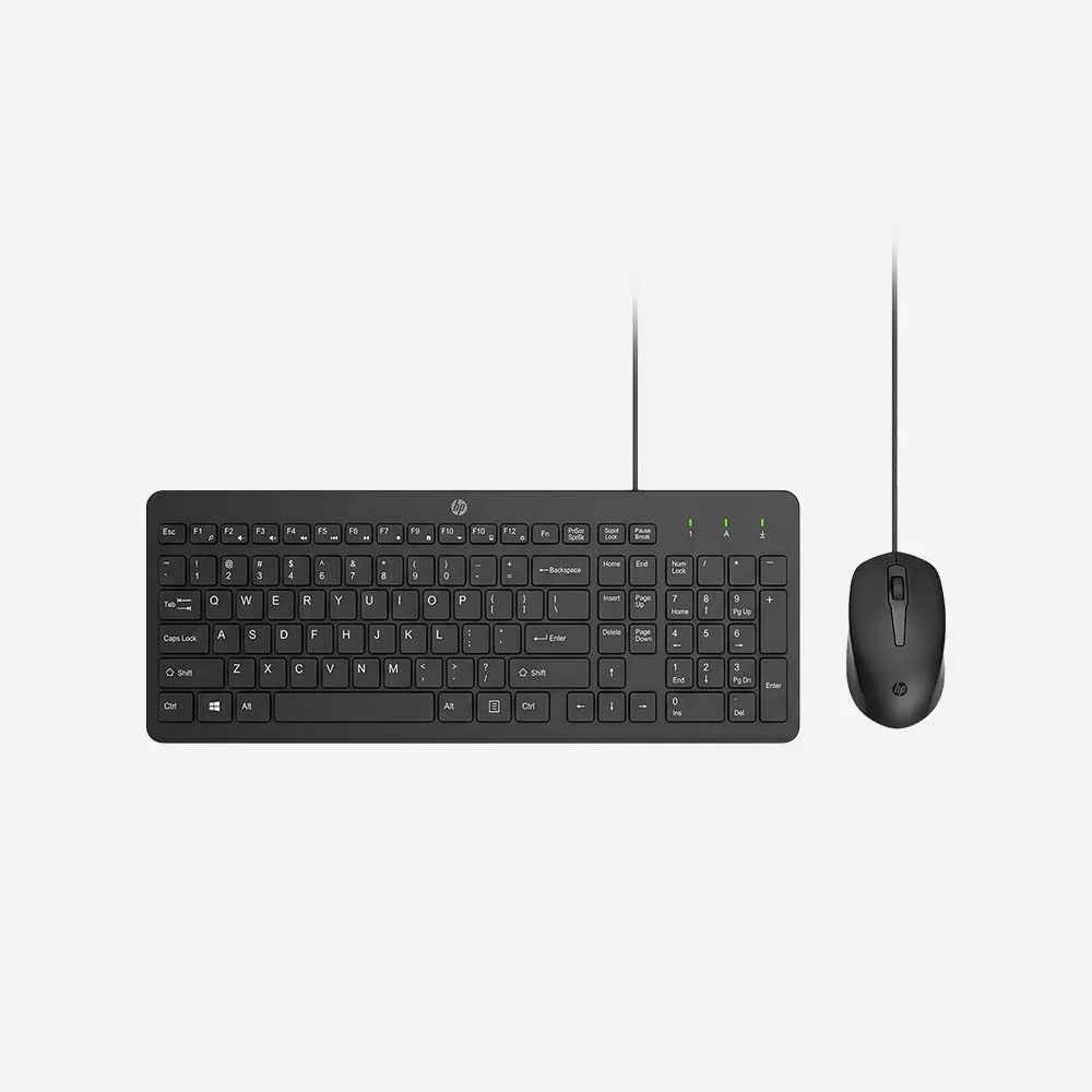 HP 150 Wired Keyboard and Mouse - 240J7AA#ABV - Black
